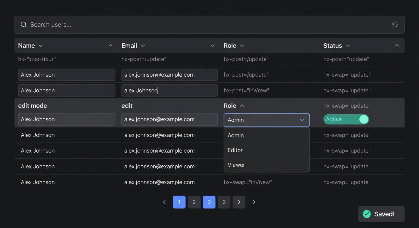 Building a CRUD Datatable with HTMx, Alpine, and Soli